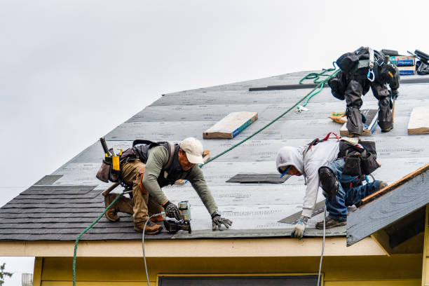 Professional Emergency Roof Repair technician working in Sassamansville, PA